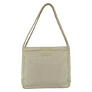 PRADA Tote Bag Nylon Ivory Silver Auth 170631-13