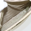 PRADA Tote Bag Nylon Ivory Silver Auth 170631-23