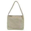 PRADA Tote Bag Nylon Ivory Silver Auth 170631-2