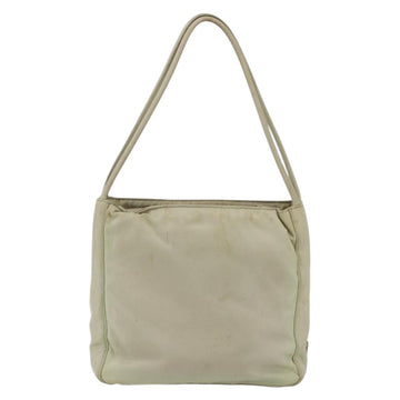 PRADA Tote Bag Nylon Ivory Silver Auth 170631 - 0