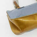 PRADA Tote Bag Nylon Light Blue Silver Auth 170632-15