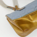 PRADA Tote Bag Nylon Light Blue Silver Auth 170632-17
