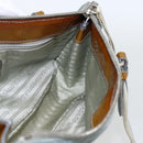 PRADA Tote Bag Nylon Light Blue Silver Auth 170632-21