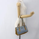 PRADA Tote Bag Nylon Light Blue Silver Auth 170632-24