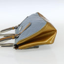 PRADA Tote Bag Nylon Light Blue Silver Auth 170632-3