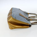 PRADA Tote Bag Nylon Light Blue Silver Auth 170632-4