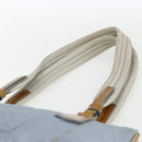 PRADA Tote Bag Nylon Light Blue Silver Auth 170632-14