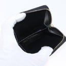 CELINE Macadam Canvas Coin Purse PVC Leather Black Gold Auth 170637V-9