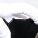 CELINE Macadam Canvas Coin Purse PVC Leather Black Gold Auth 170637V-11