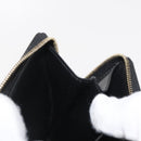 CELINE Macadam Canvas Coin Purse PVC Leather Black Gold Auth 170637V-17