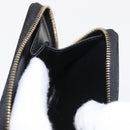 CELINE Macadam Canvas Coin Purse PVC Leather Black Gold Auth 170637V-20