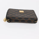 CELINE Macadam Canvas Coin Purse PVC Leather Black Gold Auth 170637V-6