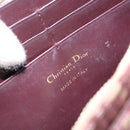 Christian Dior Trotter Canvas Saddle Chain Shoulder Bag Red Gold Auth 170648-10