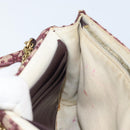 Christian Dior Trotter Canvas Saddle Chain Shoulder Bag Red Gold Auth 170648-19