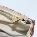 Christian Dior Trotter Canvas Saddle Chain Shoulder Bag Red Gold Auth 170648-23