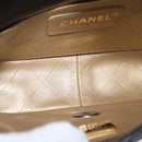 CHANEL Chain Mini Matelasse 18 Chain Bag Lamb Skin Black Gold CC Auth 170657SM-10