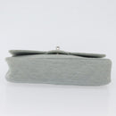 CHANEL Matelasse 26 Chain Shoulder Bag Jersey Gray Silver CC Auth 170659A-6