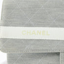 CHANEL Matelasse 26 Chain Shoulder Bag Jersey Gray Silver CC Auth 170659A-20