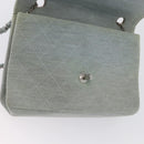 CHANEL Matelasse 26 Chain Shoulder Bag Jersey Gray Silver CC Auth 170659A-23
