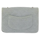 CHANEL Matelasse 26 Chain Shoulder Bag Jersey Gray Silver CC Auth 170659A-2