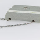 CHANEL Matelasse 26 Chain Shoulder Bag Jersey Gray Silver CC Auth 170659A-7
