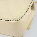 CHANEL Matelasse 22 Chain Shoulder Bag Lamb Skin Ivory Gold CC Auth 170660SAV-18