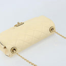 CHANEL Matelasse 22 Chain Shoulder Bag Lamb Skin Ivory Gold CC Auth 170660SAV-14
