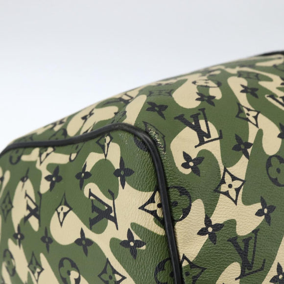 LOUIS VUITTON Camouflage Keepall Bandouliere 55 Tas M95774 LV Auth 170663SM
