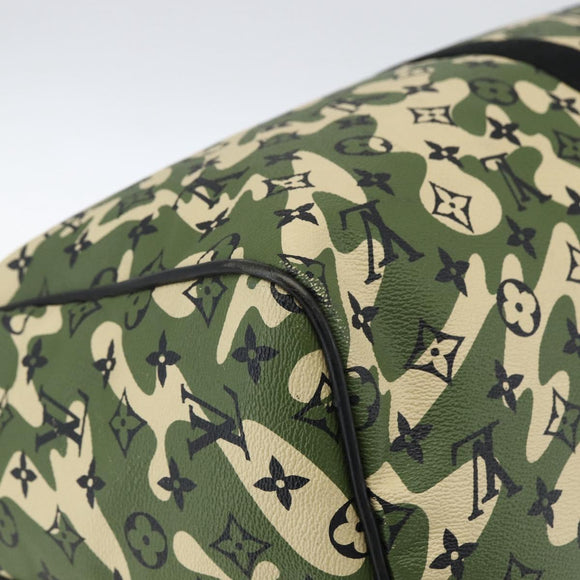 LOUIS VUITTON Camouflage Keepall Bandouliere 55 Tas M95774 LV Auth 170663SM