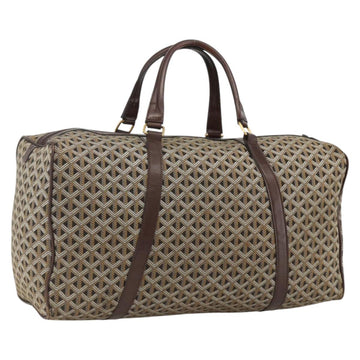 GOYARD Boston Bag Canvas Brown Gold Auth 170664V