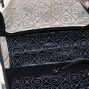 CHANEL Chain Matelasse Umhängetasche beschichtete Leinwand Schwarz Silber CC Auth 170665A-11
