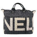 CHANEL Chain Matelasse Umhängetasche beschichtete Leinwand Schwarz Silber CC Auth 170665A-2