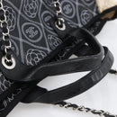 CHANEL Chain Matelasse Umhängetasche beschichtete Leinwand Schwarz Silber CC Auth 170665A-7