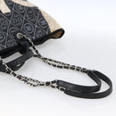 CHANEL Chain Matelasse Umhängetasche beschichtete Leinwand Schwarz Silber CC Auth 170665A-9
