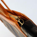 Christian Dior Hand Bag Canvas Green Gold Auth 170666V-14