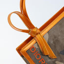 Christian Dior Hand Bag Canvas Green Gold Auth 170666V-15