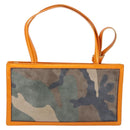 Christian Dior Hand Bag Canvas Green Gold Auth 170666V-3