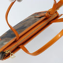 Christian Dior Hand Bag Canvas Green Gold Auth 170666V-6