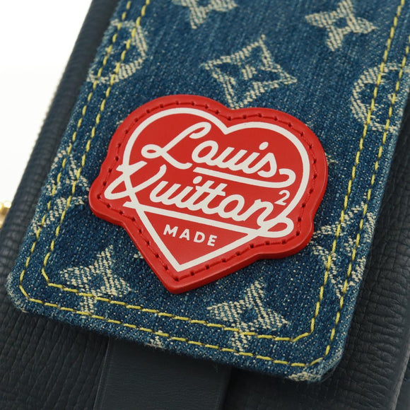 LOUIS VUITTON Monogram Denim LV MADE Double Phone Pouch M81060 LV Auth 170667SM