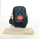 LOUIS VUITTON Monogram Denim LV MADE Double Phone Pouch M81060 LV Auth 170667SM-24