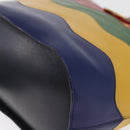 CELINE Circle Shoulder Bag Leather Multicolor Gold Auth 170678-15