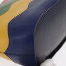 CELINE Circle Shoulder Bag Leather Multicolor Gold Auth 170678-16