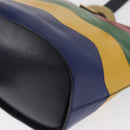 CELINE Circle Shoulder Bag Leather Multicolor Gold Auth 170678-17