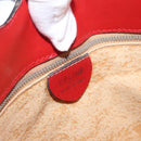 CELINE Circle Shoulder Bag Leather Multicolor Gold Auth 170678-19