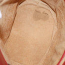 CELINE Circle Shoulder Bag Leather Multicolor Gold Auth 170678-10