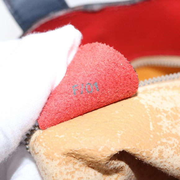 CELINE Circle Shoulder Bag Leather Multicolor Gold Auth 170678