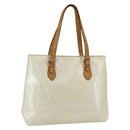 LOUIS VUITTON Monogram Vernis Brentwood Shoulder Bag Perle M91512 LV Auth 170681-1