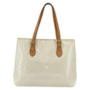 LOUIS VUITTON Monogram Vernis Brentwood Shoulder Bag Perle M91512 LV Auth 170681-2