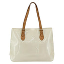 LOUIS VUITTON Monogram Vernis Brentwood Shoulder Bag Perle M91512 LV Auth 170681-3