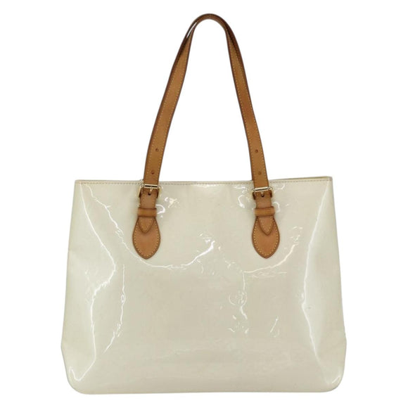 LOUIS VUITTON Monogram Vernis Brentwood Shoulder Bag Perle M91512 LV Auth 170681
